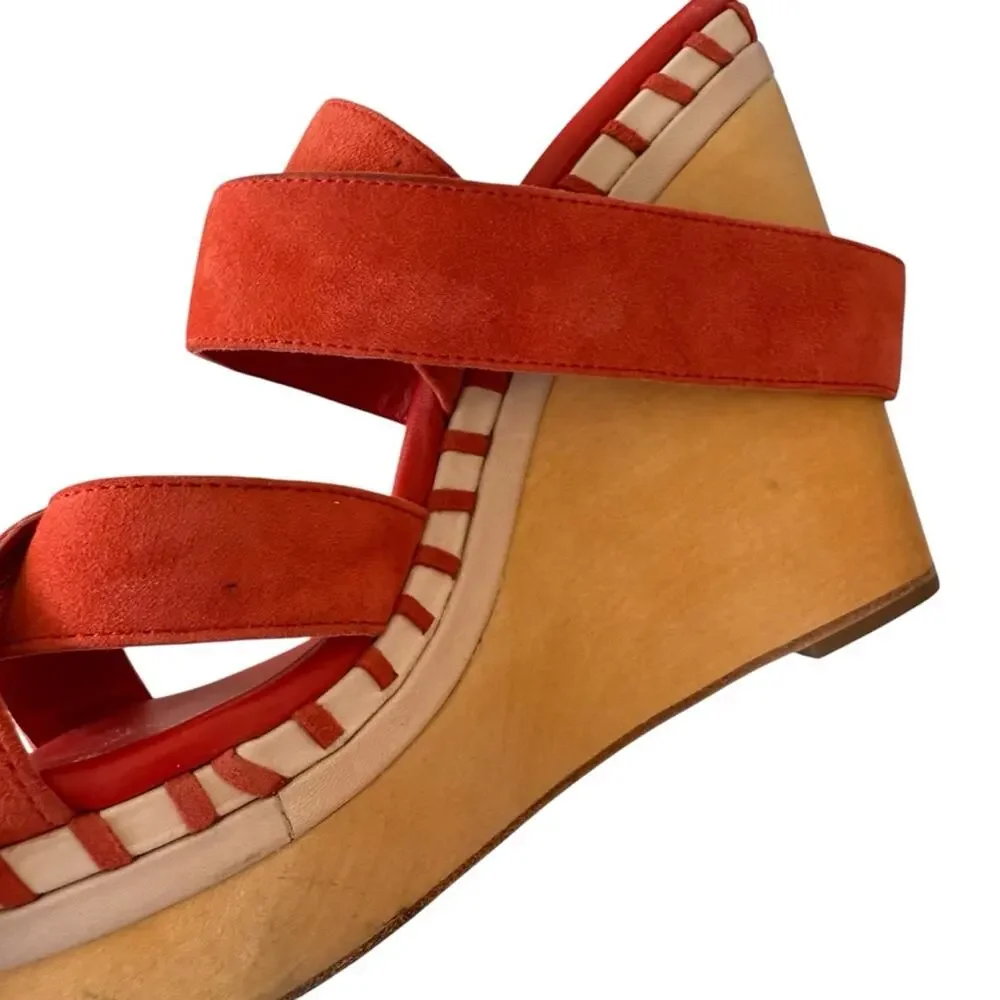 Vero Cuoio Red Wedge Sandals